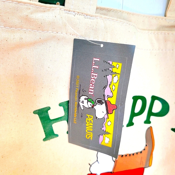 LL BEAN  HAPPY CAMPER TOTE BAG - Picture 2 of 8